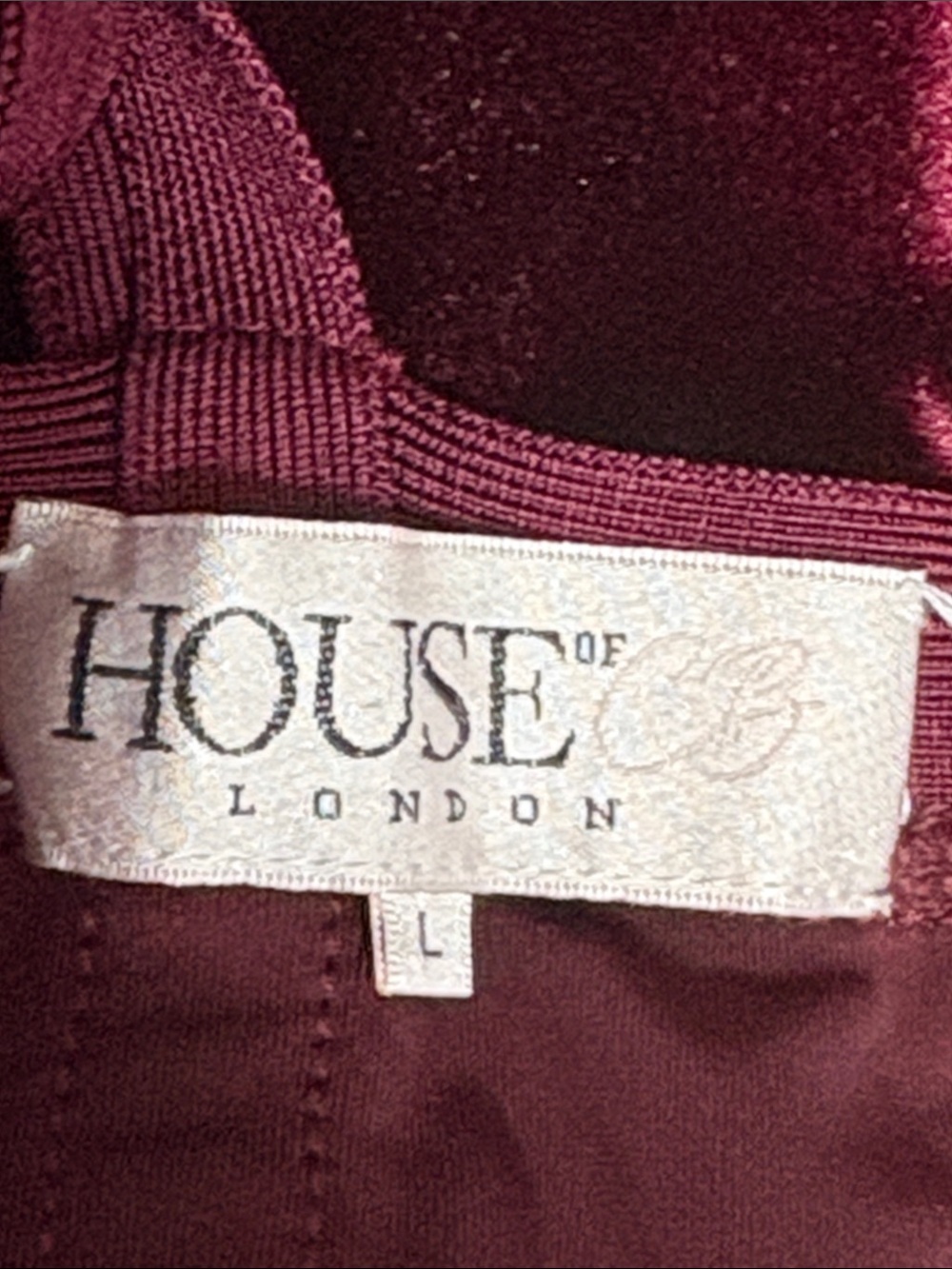 House of CB London Carven Mulberry Velvet Panel Mini Dress Size Size Large - Picture 8 of 11
